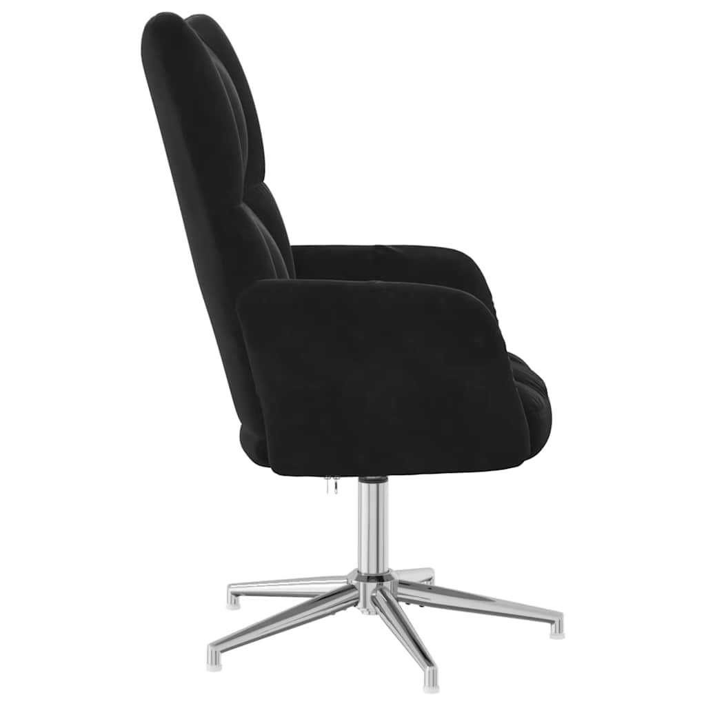 vidaXL Scaun de relaxare, negru, catifea vidaXL Scaun de relaxare, negru, catifea
