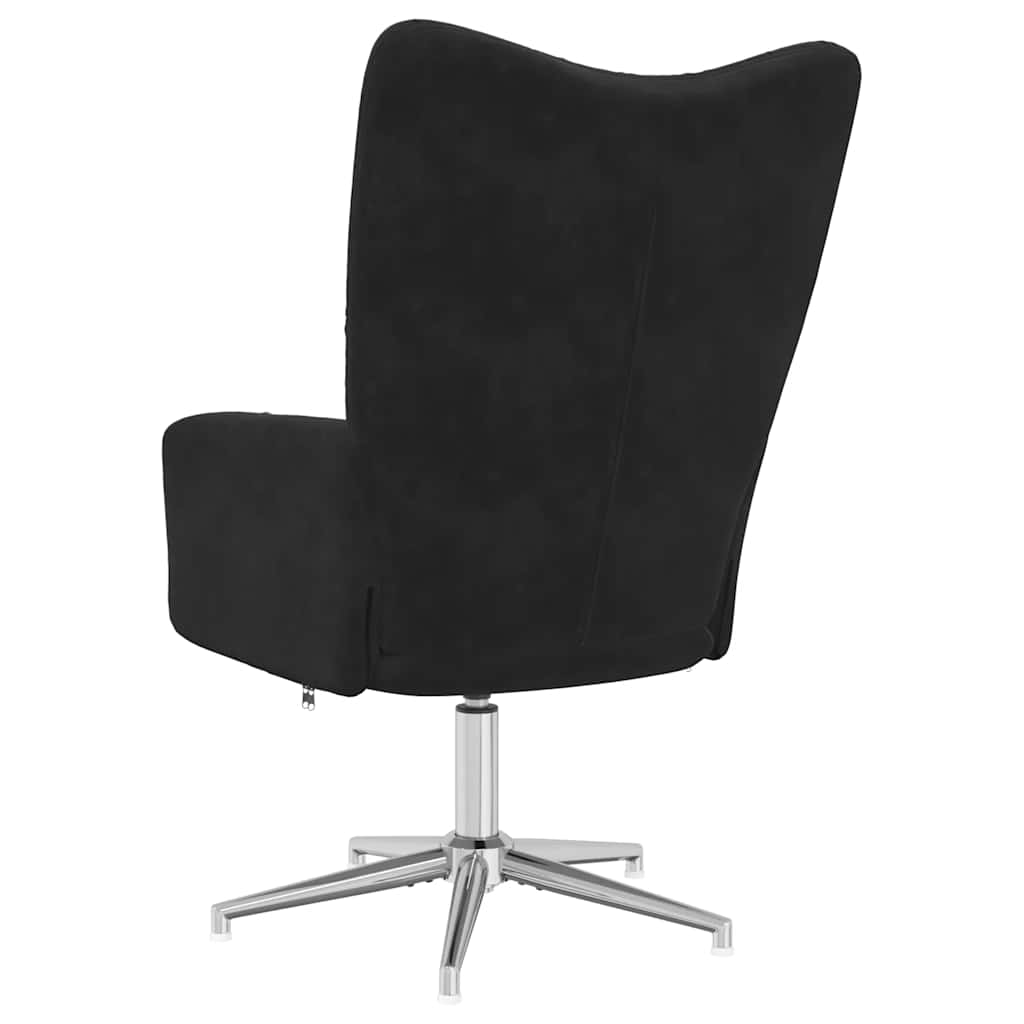 vidaXL Scaun de relaxare, negru, catifea vidaXL Scaun de relaxare, negru, catifea