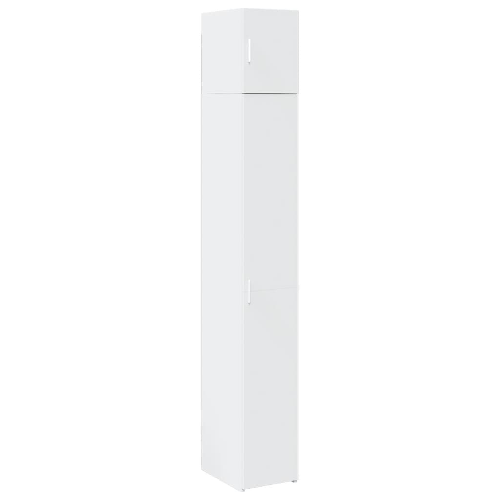 vidaXL Dulap depozitare slim alb 30x42,5x225 cm lemn prelucrat