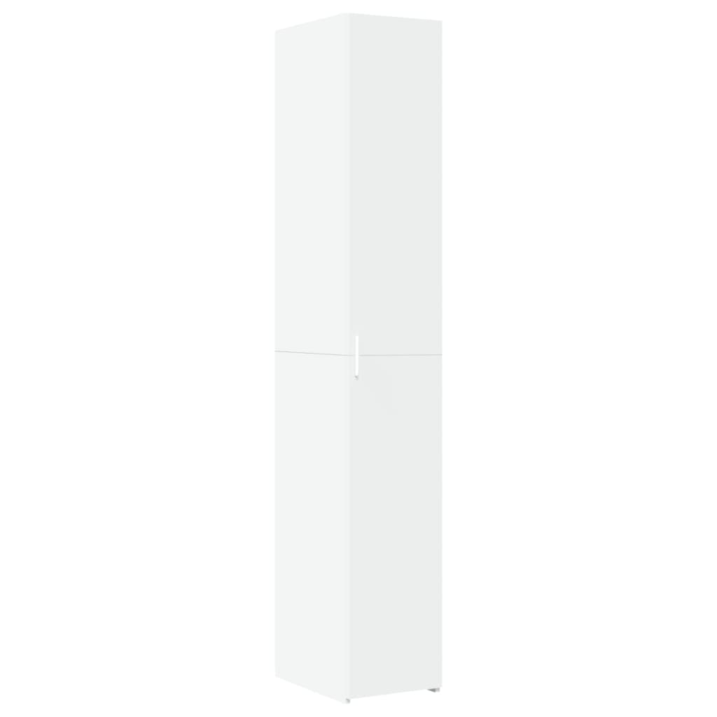 vidaXL Dulap depozitare slim alb 30x42,5x225 cm lemn prelucrat