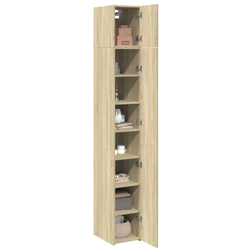 vidaXL Dulap depozitare slim stejar sonoma 30x42,5x225cm lemn compozit