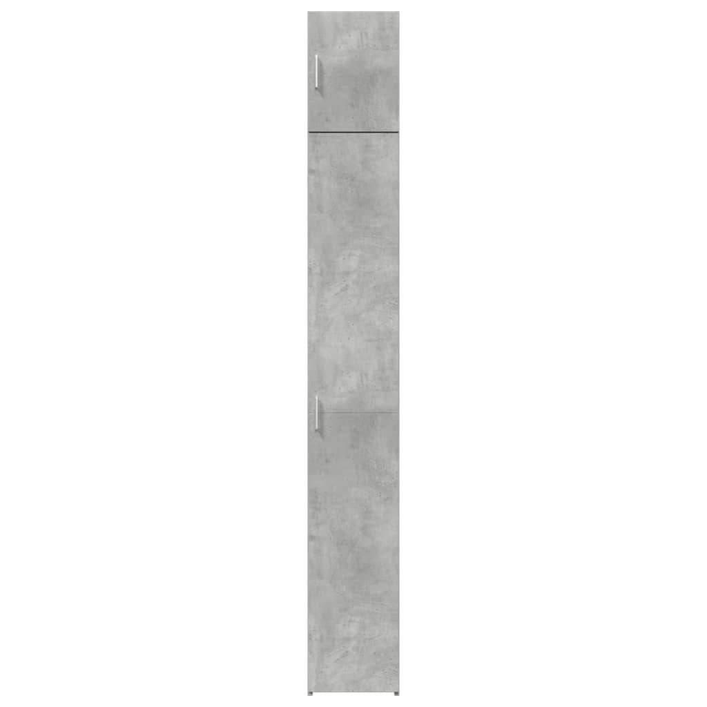 vidaXL Dulap depozitare slim gri beton 30x42,5x225 cm lemn prelucrat