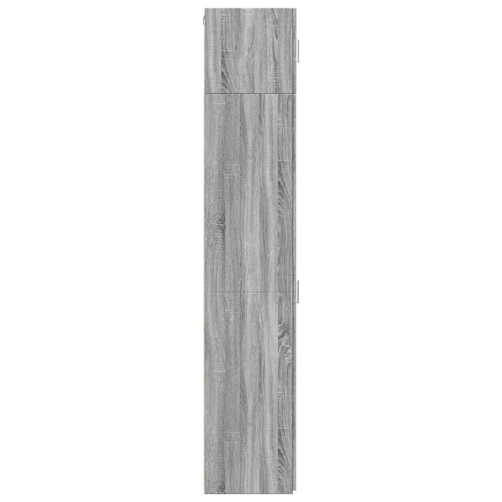 vidaXL Dulap depozitare slim sonoma gri 30x42,5x225 cm lemn prelucrat