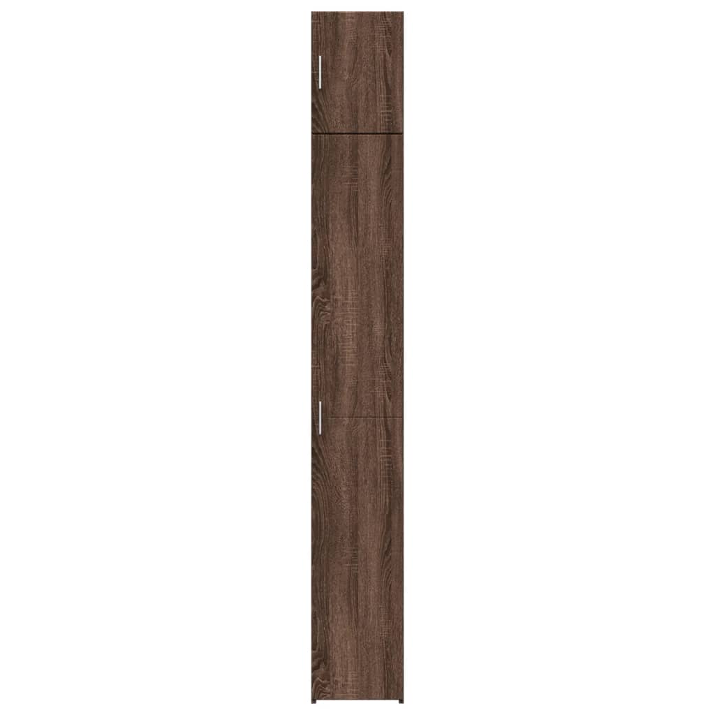 vidaXL Dulap depozitare slim stejar maro 30x42,5x225 cm lemn prelucrat vidaXL Dulap depozitare slim stejar maro 30x42,5x225 cm lemn prelucrat