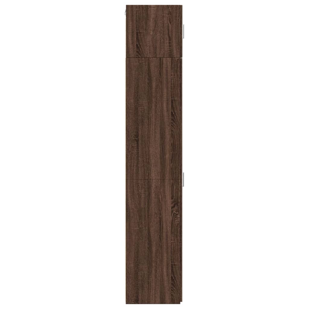 vidaXL Dulap depozitare slim stejar maro 30x42,5x225 cm lemn prelucrat vidaXL Dulap depozitare slim stejar maro 30x42,5x225 cm lemn prelucrat