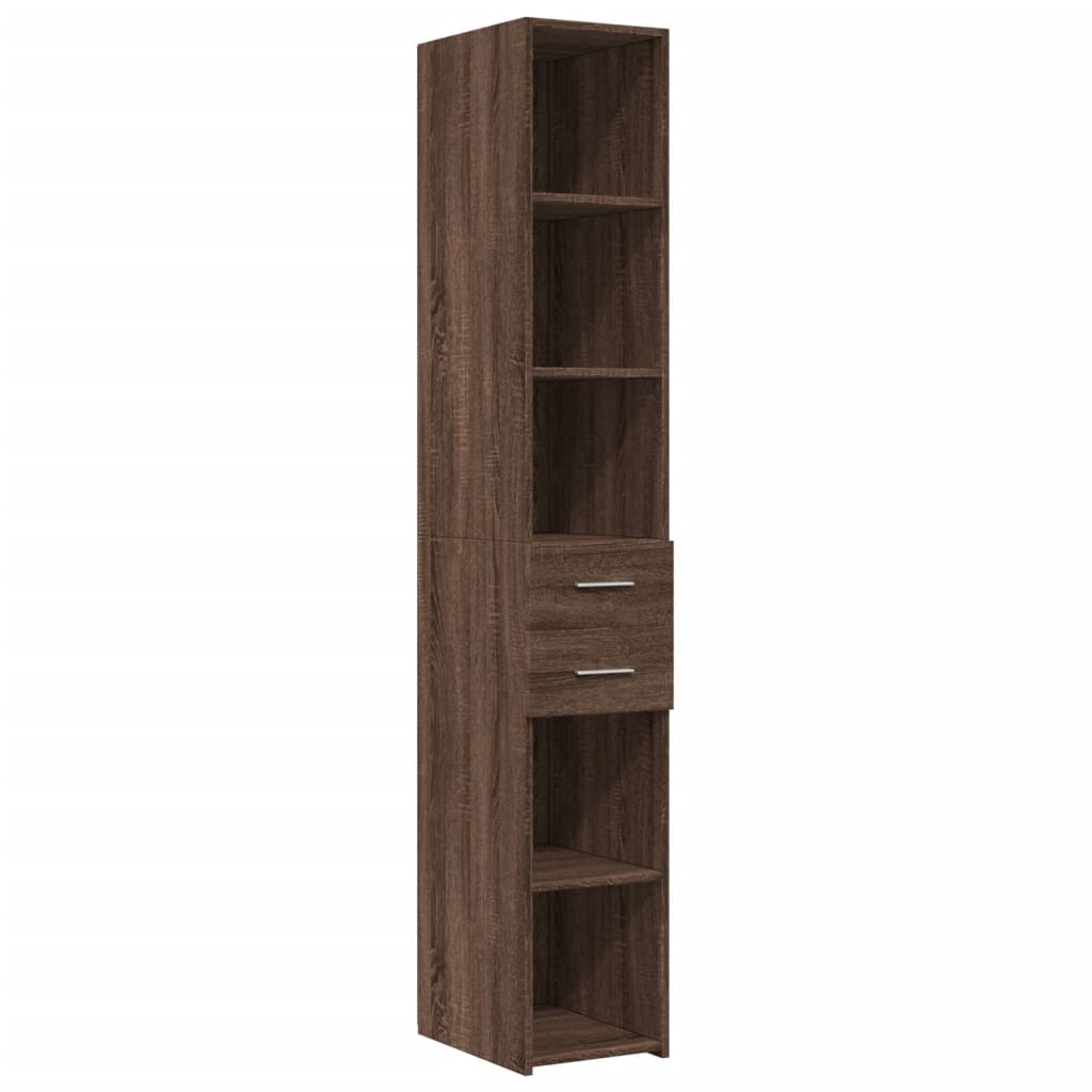 vidaXL Dulap depozitare slim stejar maro 30x42,5x225 cm lemn prelucrat vidaXL Dulap depozitare slim stejar maro 30x42,5x225 cm lemn prelucrat
