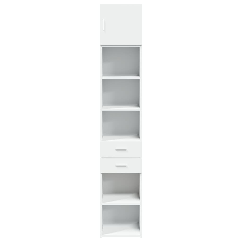 vidaXL Dulap depozitare slim alb 40x42,5x225 cm lemn prelucrat