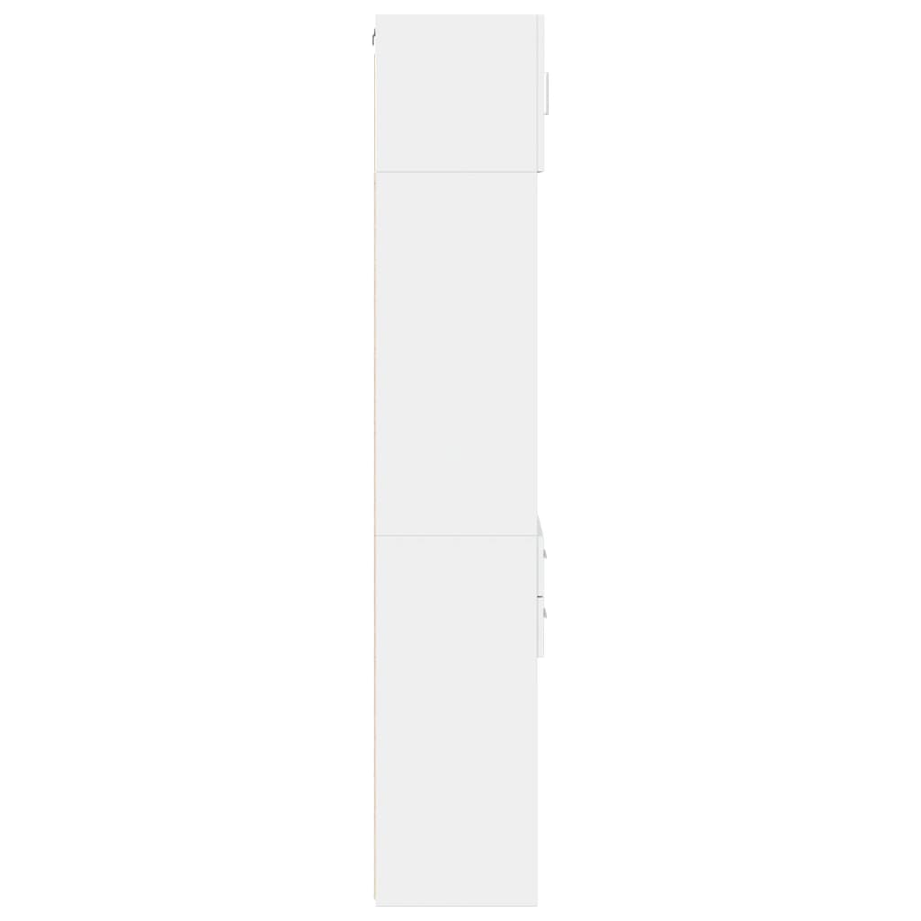 vidaXL Dulap depozitare slim alb 40x42,5x225 cm lemn prelucrat