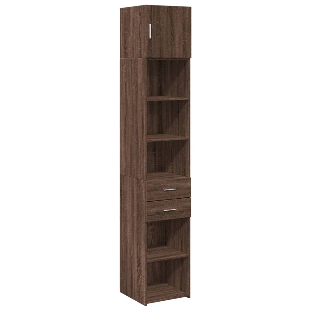 vidaXL Dulap depozitare slim stejar maro 40x42,5x225 cm lemn prelucrat vidaXL Dulap depozitare slim stejar maro 40x42,5x225 cm lemn prelucrat