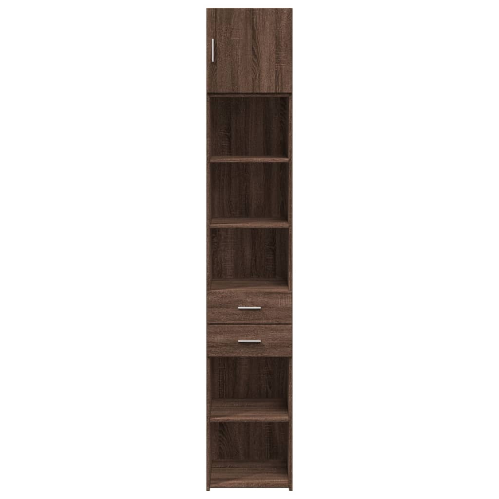vidaXL Dulap depozitare slim stejar maro 40x42,5x225 cm lemn prelucrat vidaXL Dulap depozitare slim stejar maro 40x42,5x225 cm lemn prelucrat