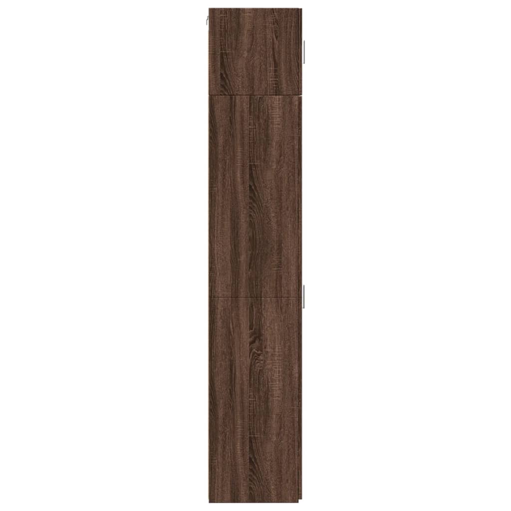 vidaXL Dulap depozitare slim stejar maro 45x42,5x225 cm lemn prelucrat vidaXL Dulap depozitare slim stejar maro 45x42,5x225 cm lemn prelucrat