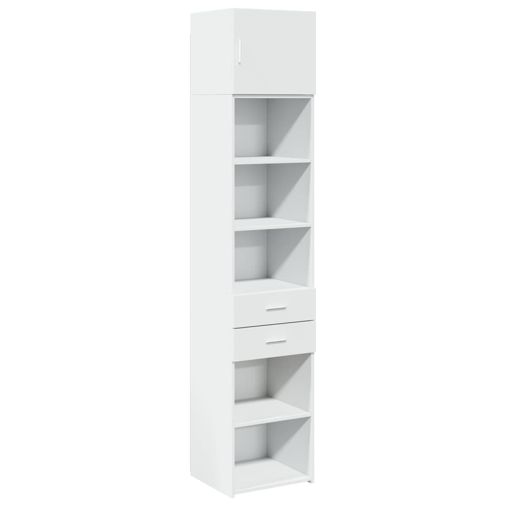 vidaXL Dulap depozitare slim alb 45x42,5x225 cm lemn prelucrat