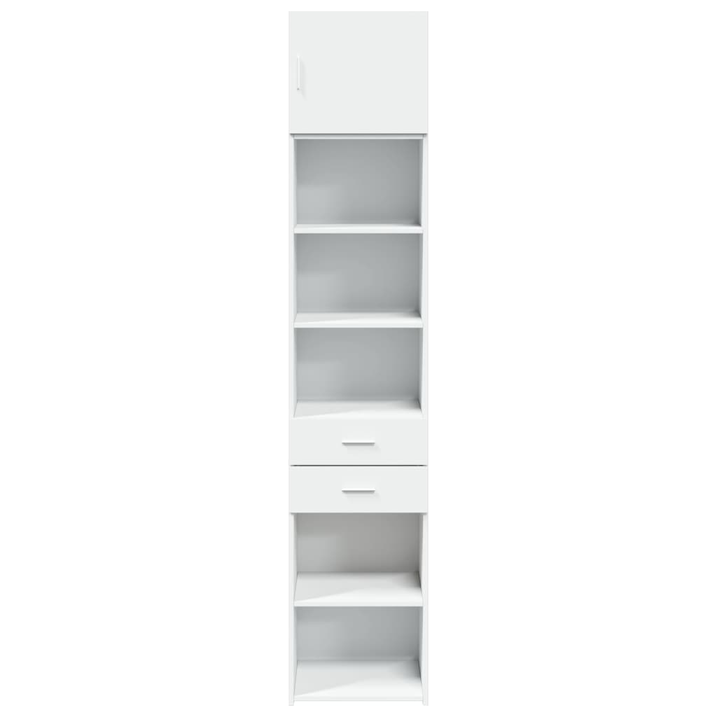 vidaXL Dulap depozitare slim alb 45x42,5x225 cm lemn prelucrat