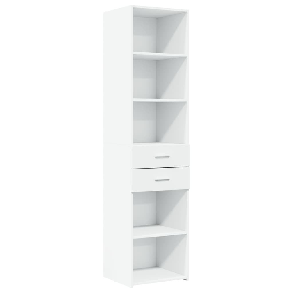 vidaXL Dulap depozitare slim alb 45x42,5x225 cm lemn prelucrat