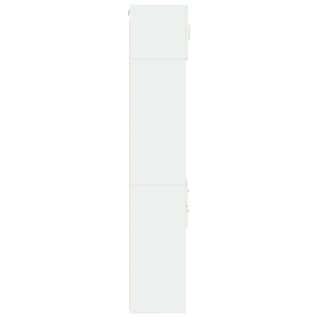 vidaXL Dulap depozitare slim alb 45x42,5x225 cm lemn prelucrat
