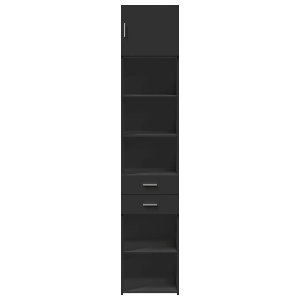 vidaXL Dulap depozitare slim negru 45x42,5x225 cm lemn prelucrat