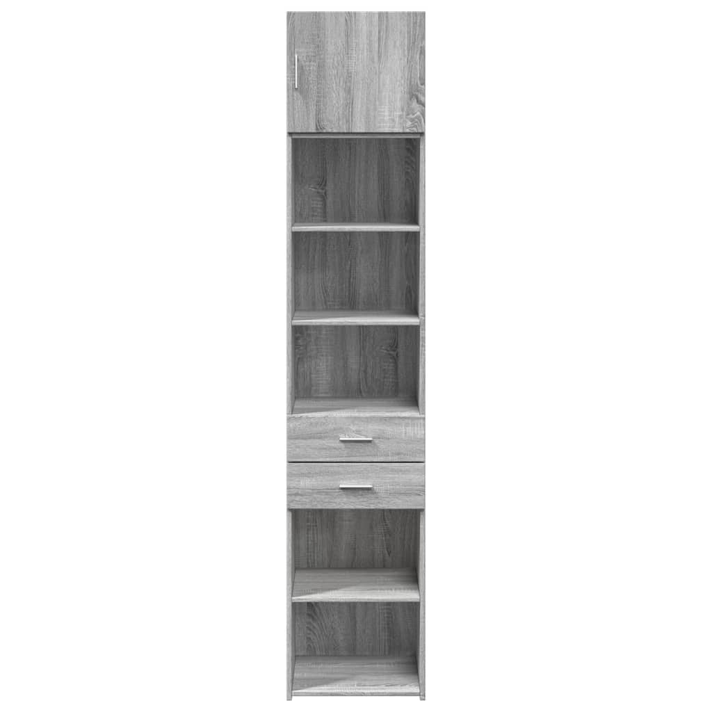 vidaXL Dulap depozitare slim sonoma gri 45x42,5x225 cm lemn prelucrat