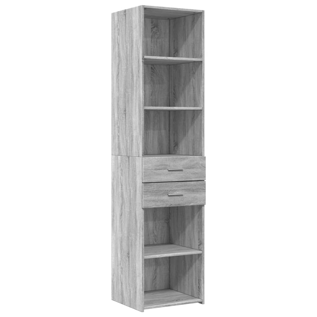 vidaXL Dulap depozitare slim sonoma gri 45x42,5x225 cm lemn prelucrat