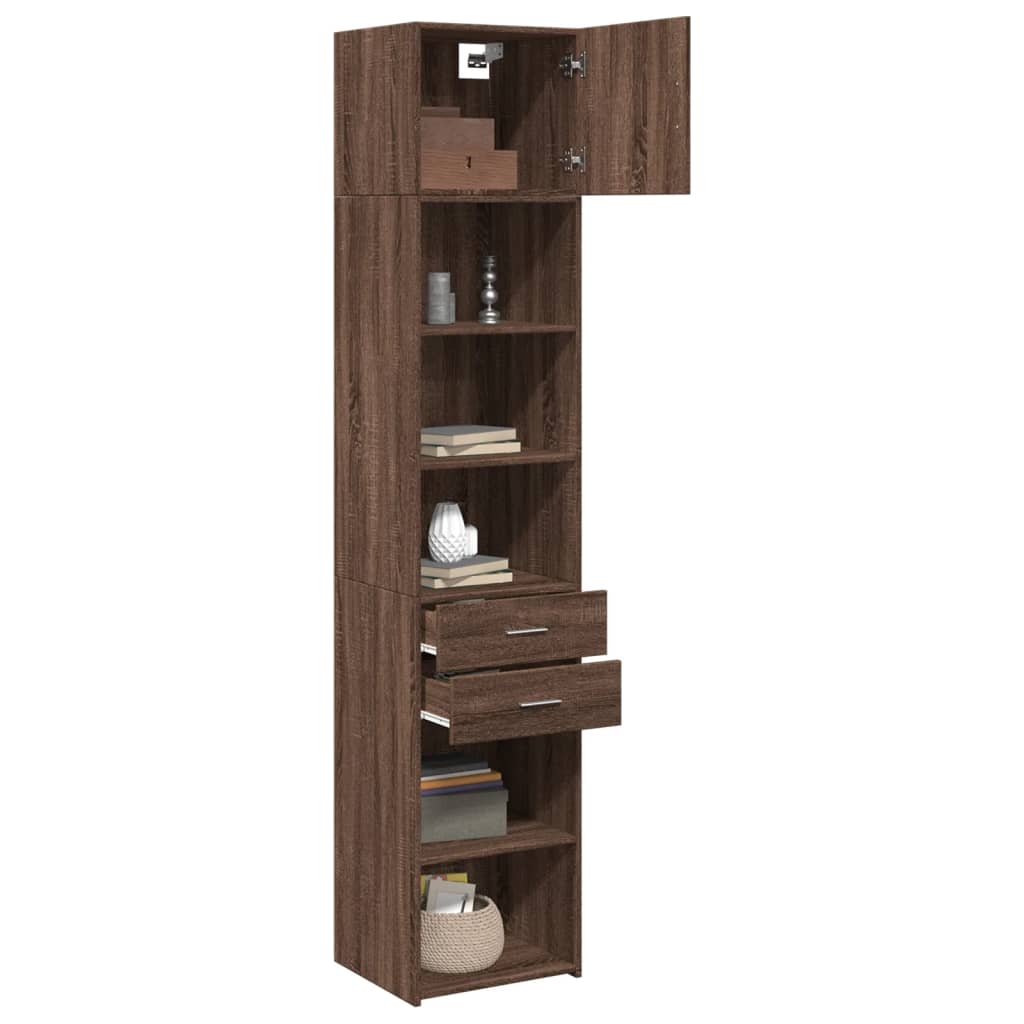 vidaXL Dulap depozitare slim stejar maro 45x42,5x225 cm lemn prelucrat