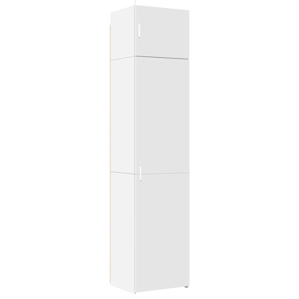 vidaXL Dulap depozitare slim alb 50x42,5x225 cm lemn prelucrat vidaXL Dulap depozitare slim alb 50x42,5x225 cm lemn prelucrat