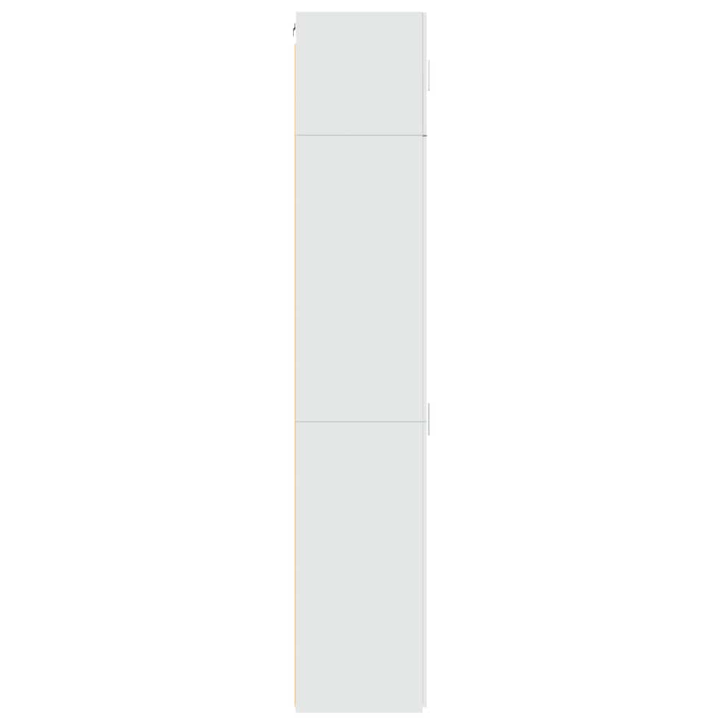 vidaXL Dulap depozitare slim alb 50x42,5x225 cm lemn prelucrat vidaXL Dulap depozitare slim alb 50x42,5x225 cm lemn prelucrat