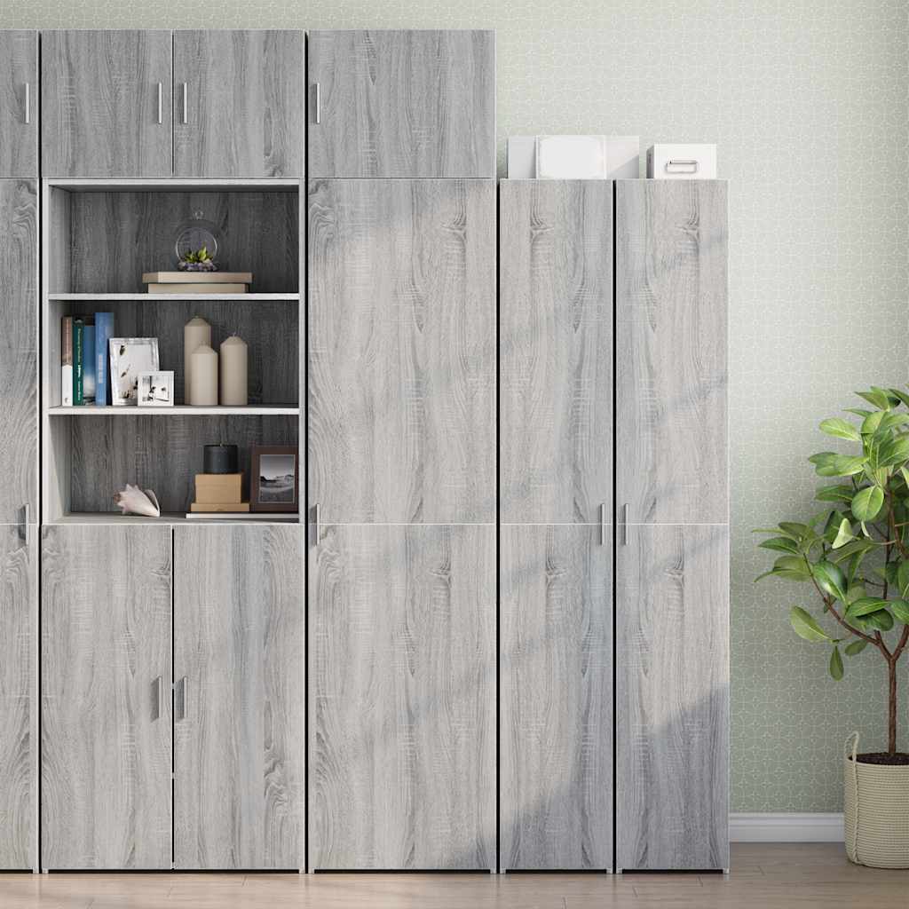 vidaXL Dulap depozitare slim sonoma gri 50x42,5x225 cm lemn prelucrat vidaXL Dulap depozitare slim sonoma gri 50x42,5x225 cm lemn prelucrat