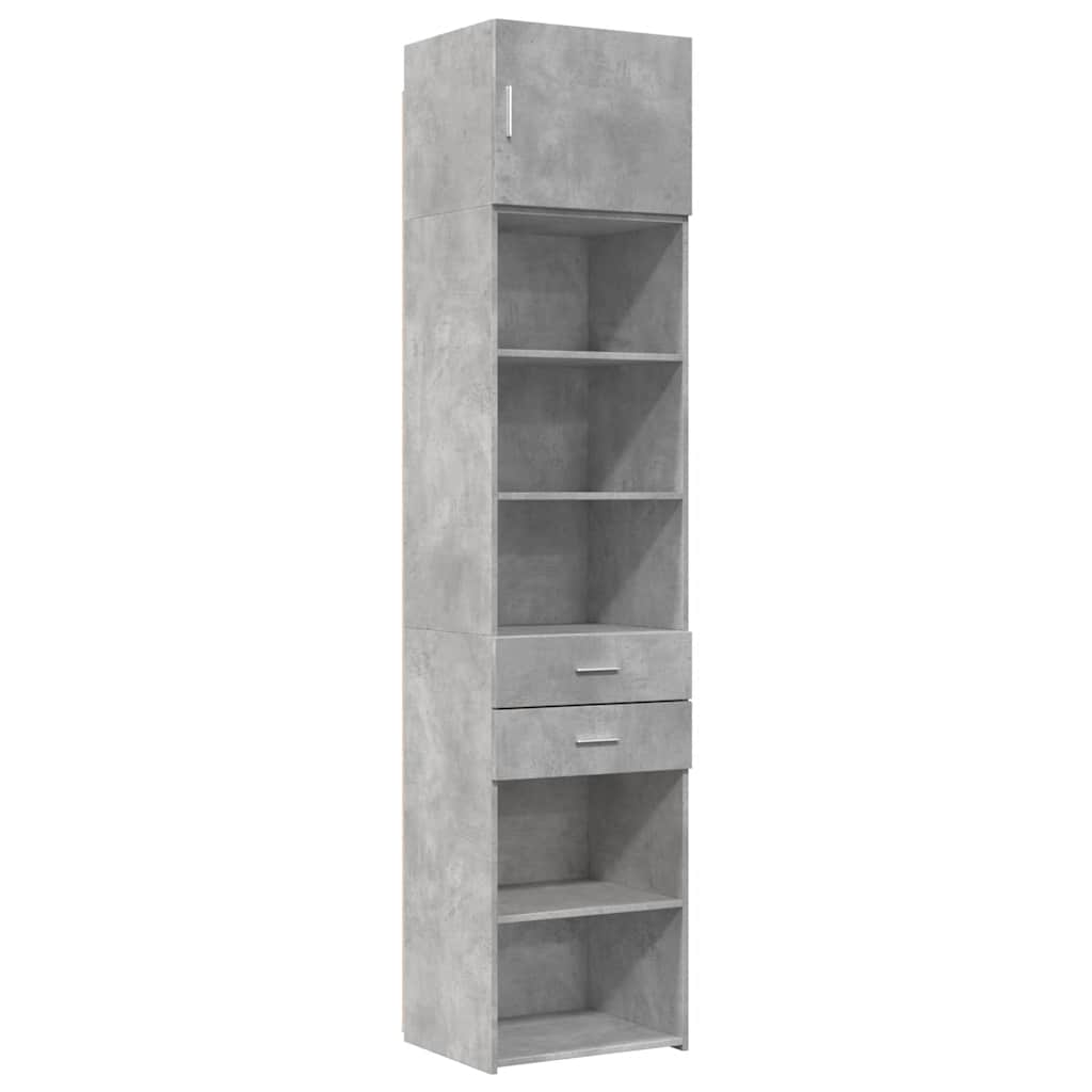 vidaXL Dulap depozitare slim gri beton 50x42,5x225 cm lemn prelucrat
