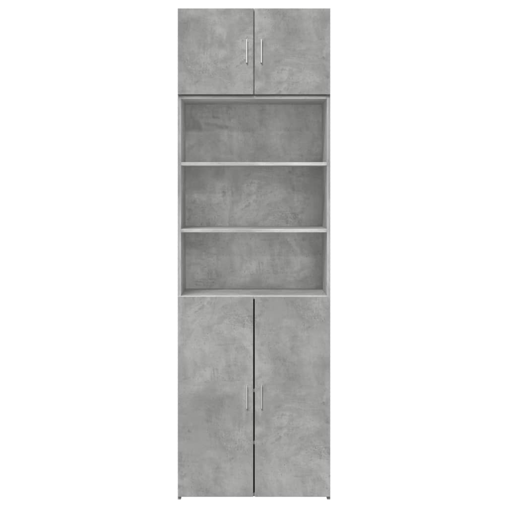 vidaXL Dulap de depozitare, gri beton, 70x42,5x225 cm, lemn prelucrat