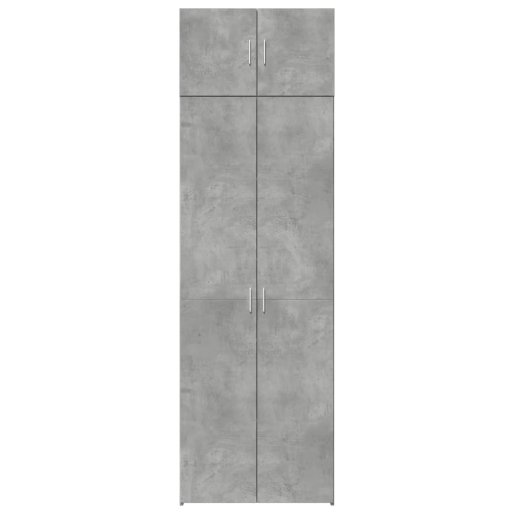 vidaXL Dulap de depozitare, gri beton, 70x42,5x225 cm, lemn prelucrat