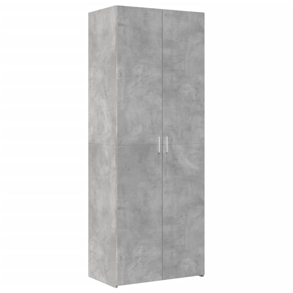 vidaXL Dulap de depozitare, gri beton, 70x42,5x225 cm, lemn prelucrat