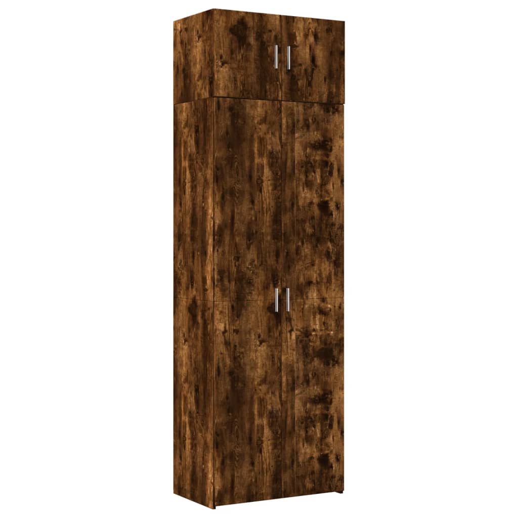 vidaXL Dulap depozitare stejar fumuriu 70x42,5x225 cm lemn prelucrat