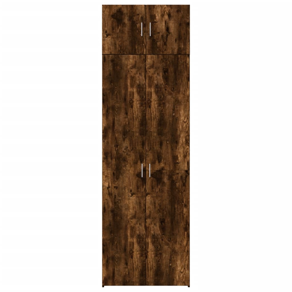 vidaXL Dulap depozitare stejar fumuriu 70x42,5x225 cm lemn prelucrat