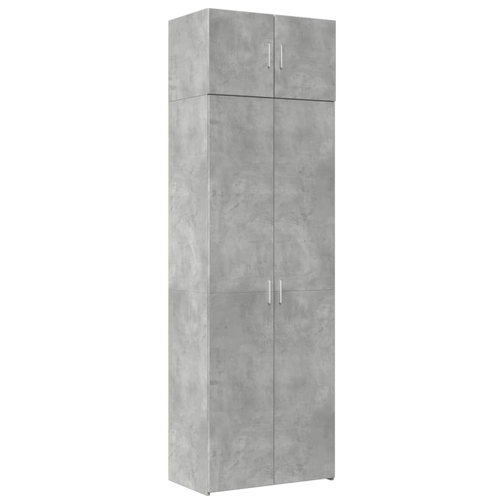 vidaXL Dulap de depozitare, gri beton, 70x42,5x225 cm, lemn prelucrat