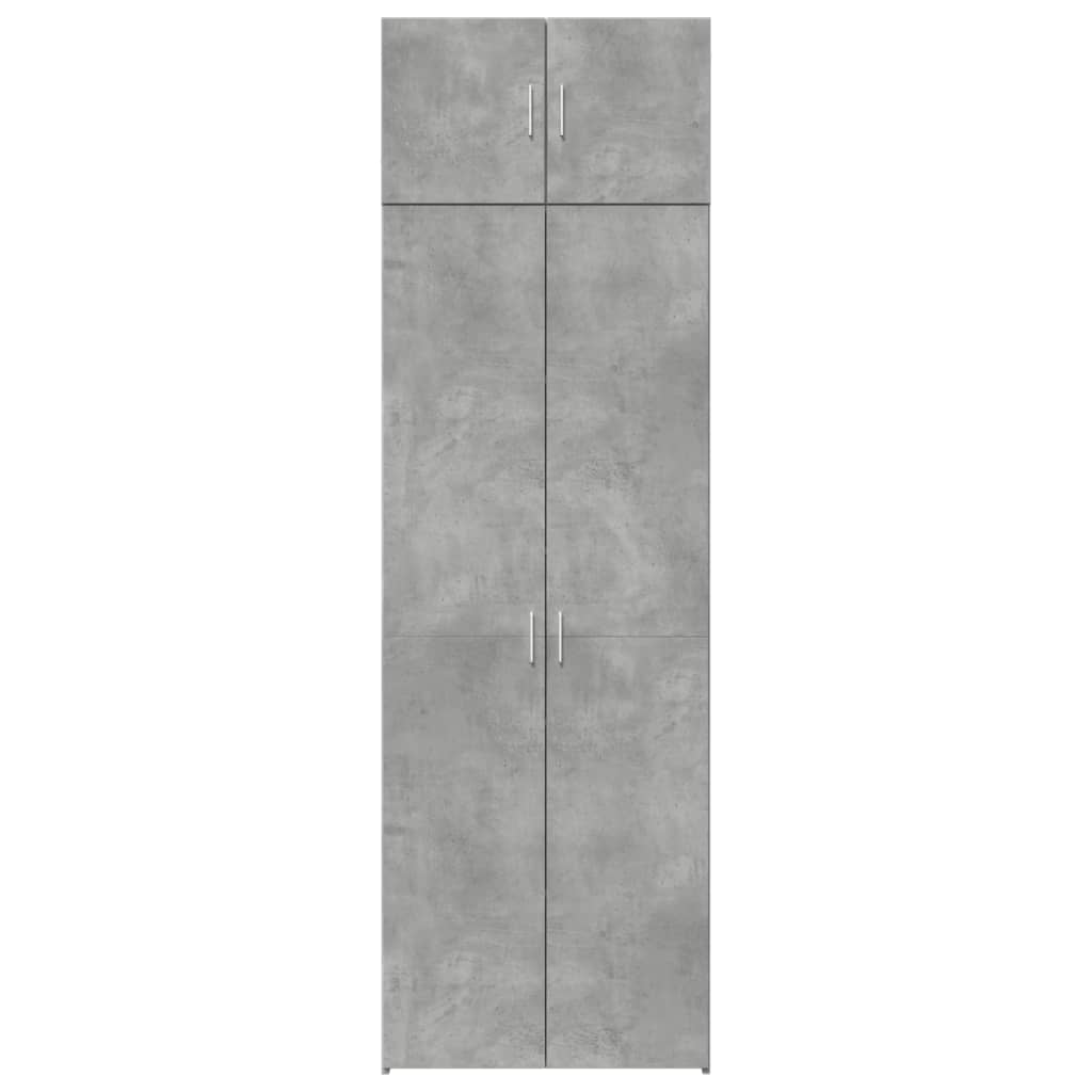 vidaXL Dulap de depozitare, gri beton, 70x42,5x225 cm, lemn prelucrat