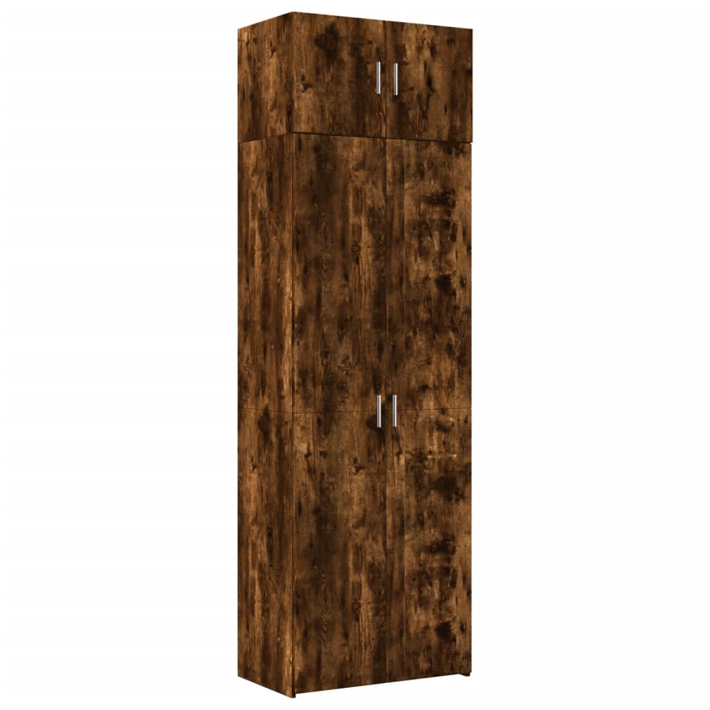 vidaXL Dulap depozitare stejar fumuriu 70x42,5x225 cm lemn prelucrat vidaXL Dulap depozitare stejar fumuriu 70x42,5x225 cm lemn prelucrat