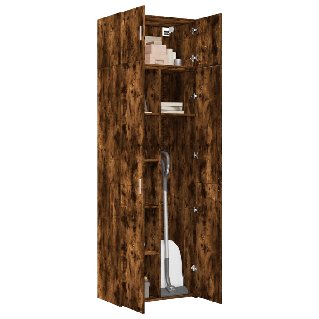 vidaXL Dulap depozitare stejar fumuriu 70x42,5x225 cm lemn prelucrat vidaXL Dulap depozitare stejar fumuriu 70x42,5x225 cm lemn prelucrat