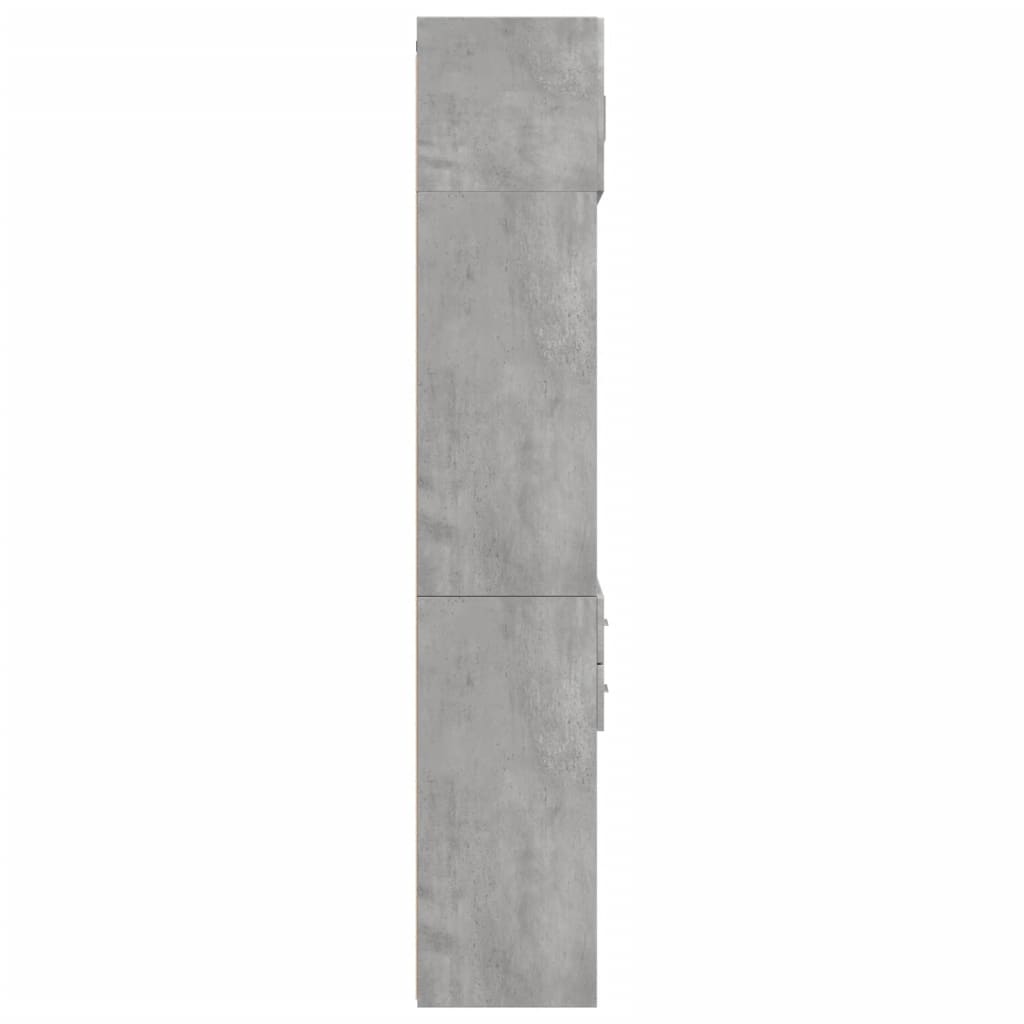 vidaXL Dulap de depozitare, gri beton, 70x42,5x225 cm, lemn prelucrat