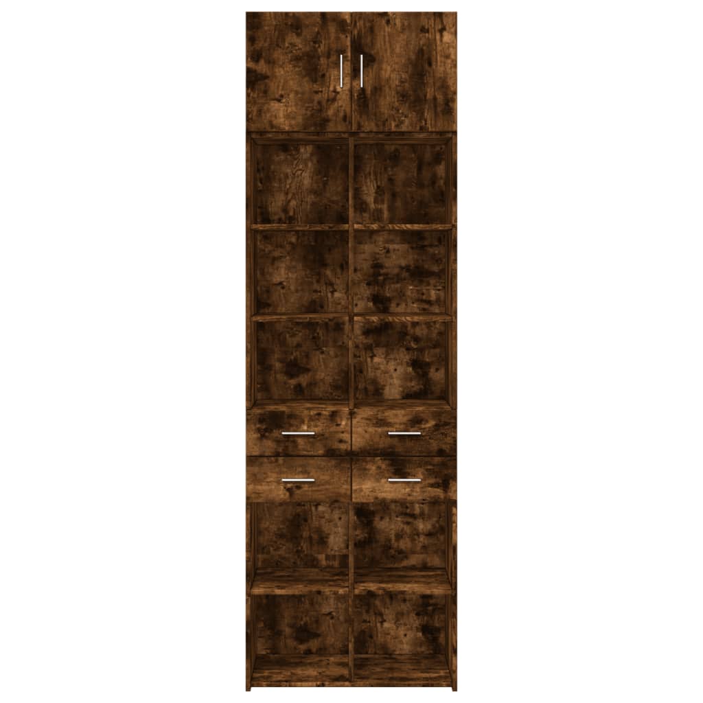 vidaXL Dulap depozitare stejar fumuriu 70x42,5x225 cm lemn prelucrat