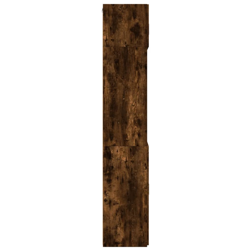 vidaXL Dulap depozitare stejar fumuriu 80x42,5x225 cm lemn prelucrat vidaXL Dulap depozitare stejar fumuriu 80x42,5x225 cm lemn prelucrat