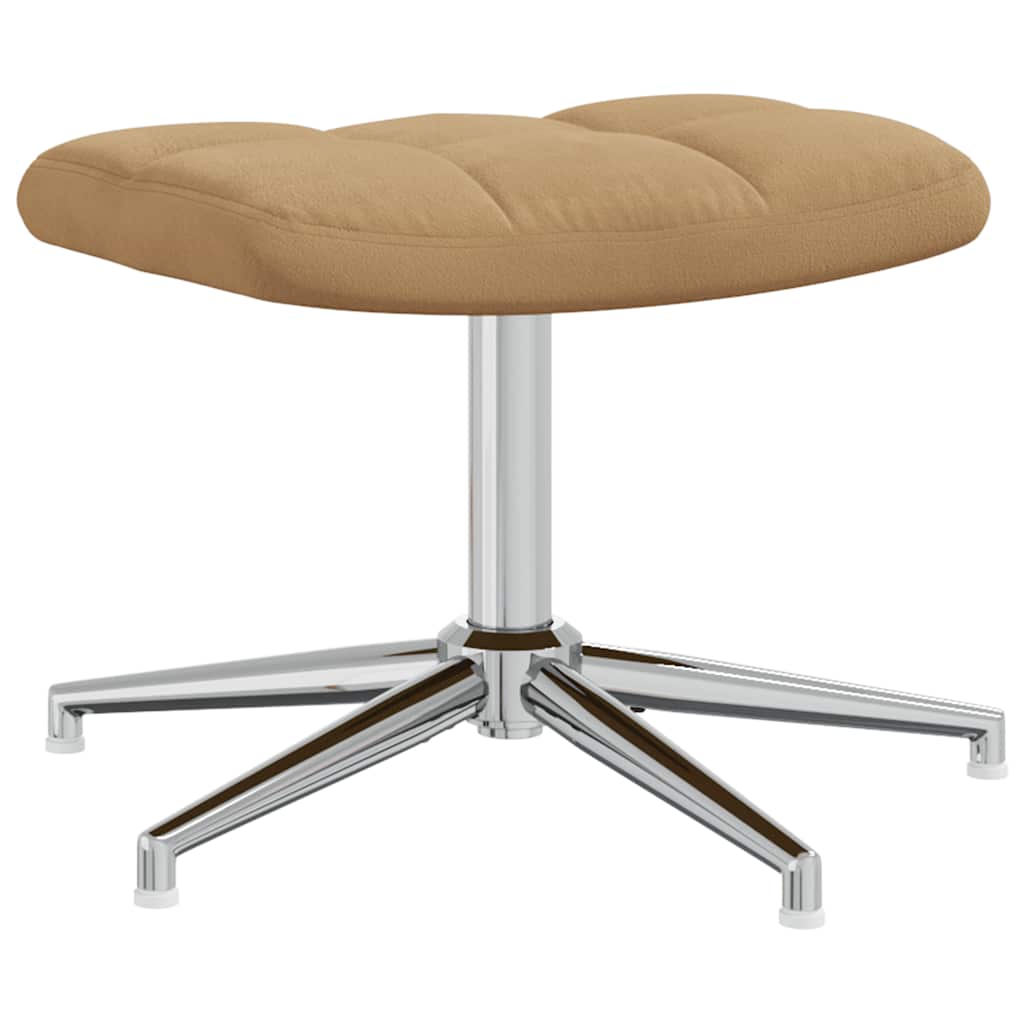 vidaXL Scaun de relaxare cu taburet, maro, catifea