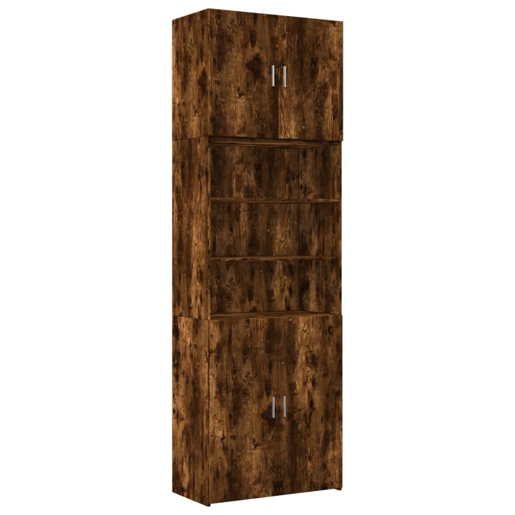 vidaXL Dulap înalt, stejar fumuriu, 80x42,5x249 cm, lemn prelucrat