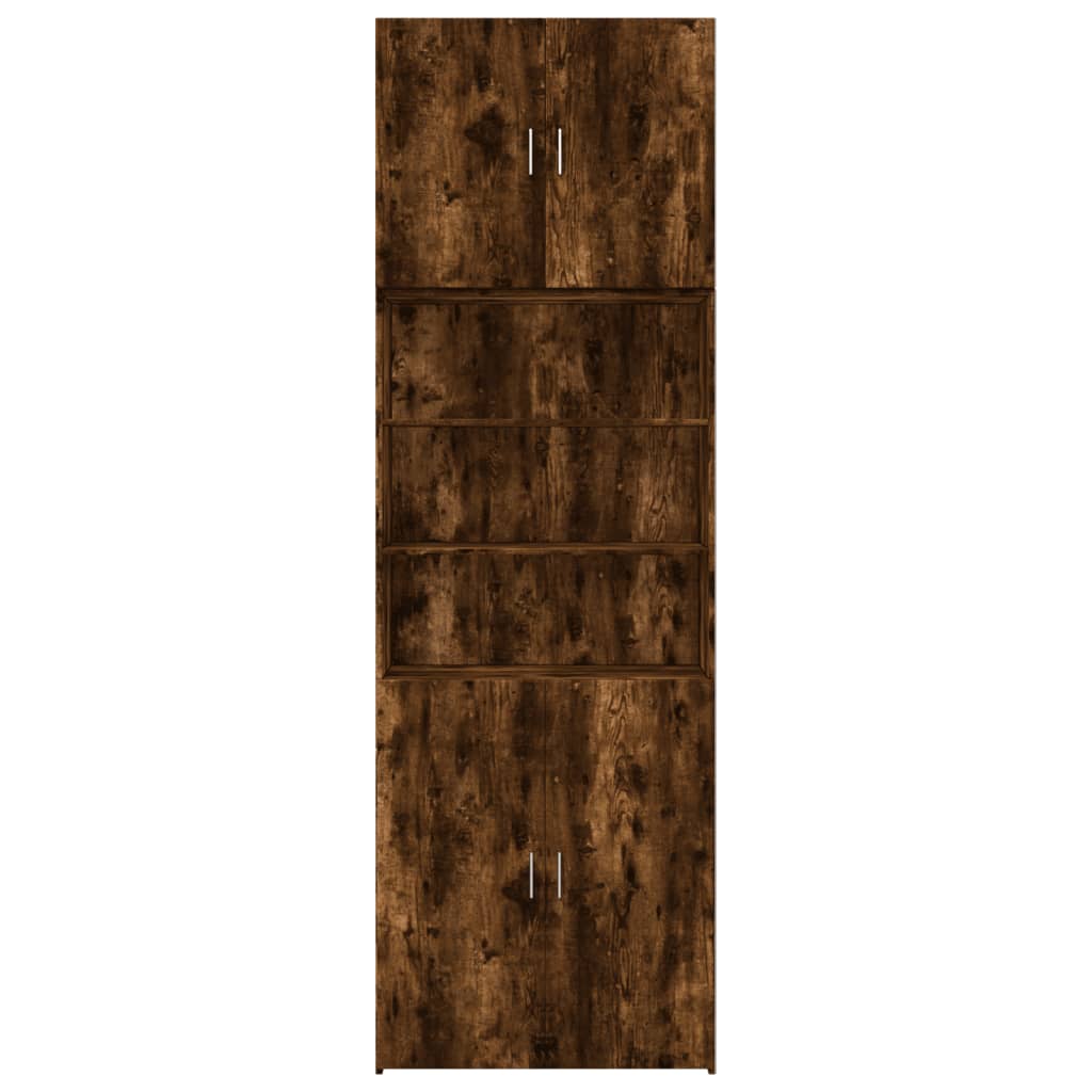 vidaXL Dulap înalt, stejar fumuriu, 80x42,5x249 cm, lemn prelucrat