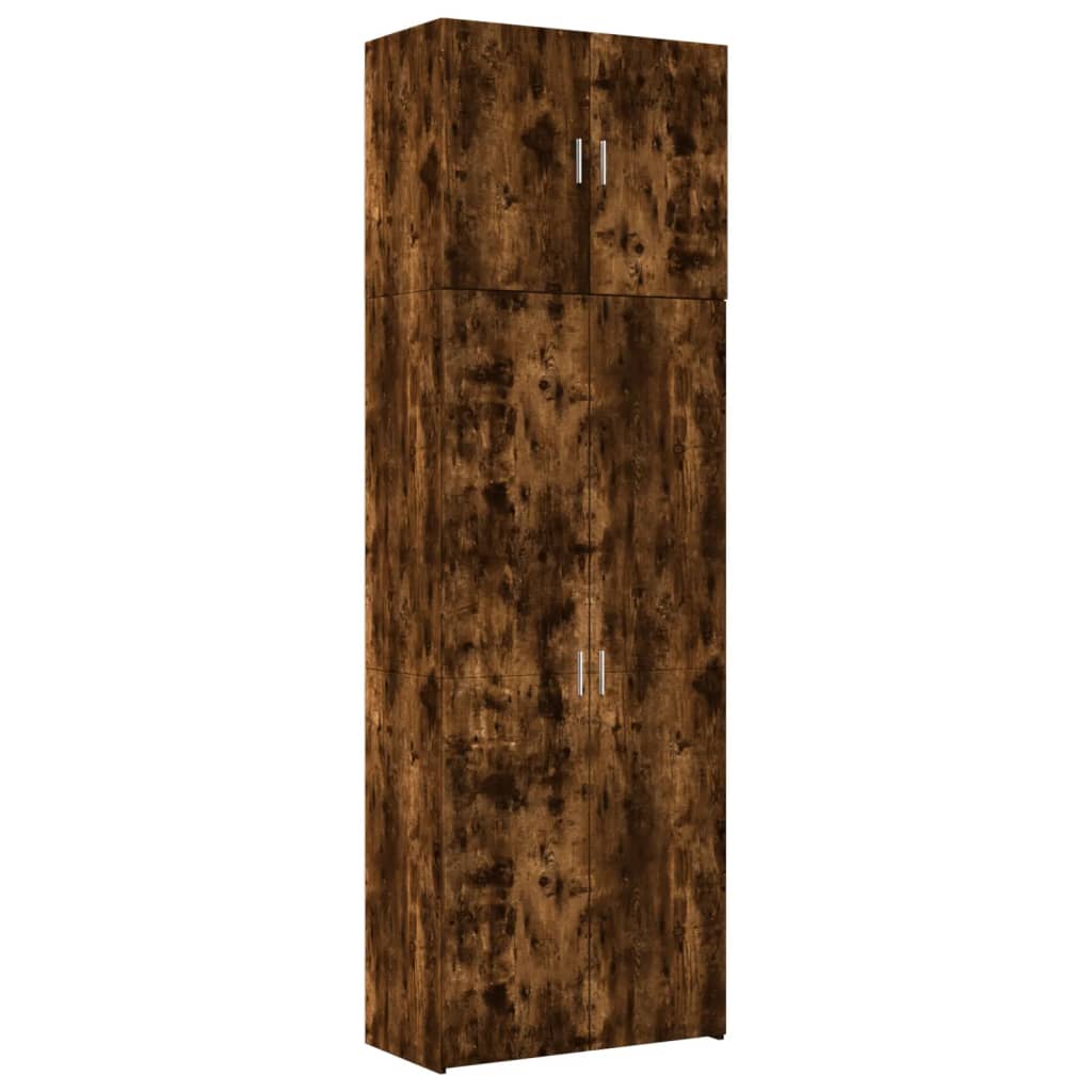 vidaXL Dulap înalt, stejar fumuriu, 80x42,5x249 cm, lemn prelucrat vidaXL Dulap înalt, stejar fumuriu, 80x42,5x249 cm, lemn prelucrat