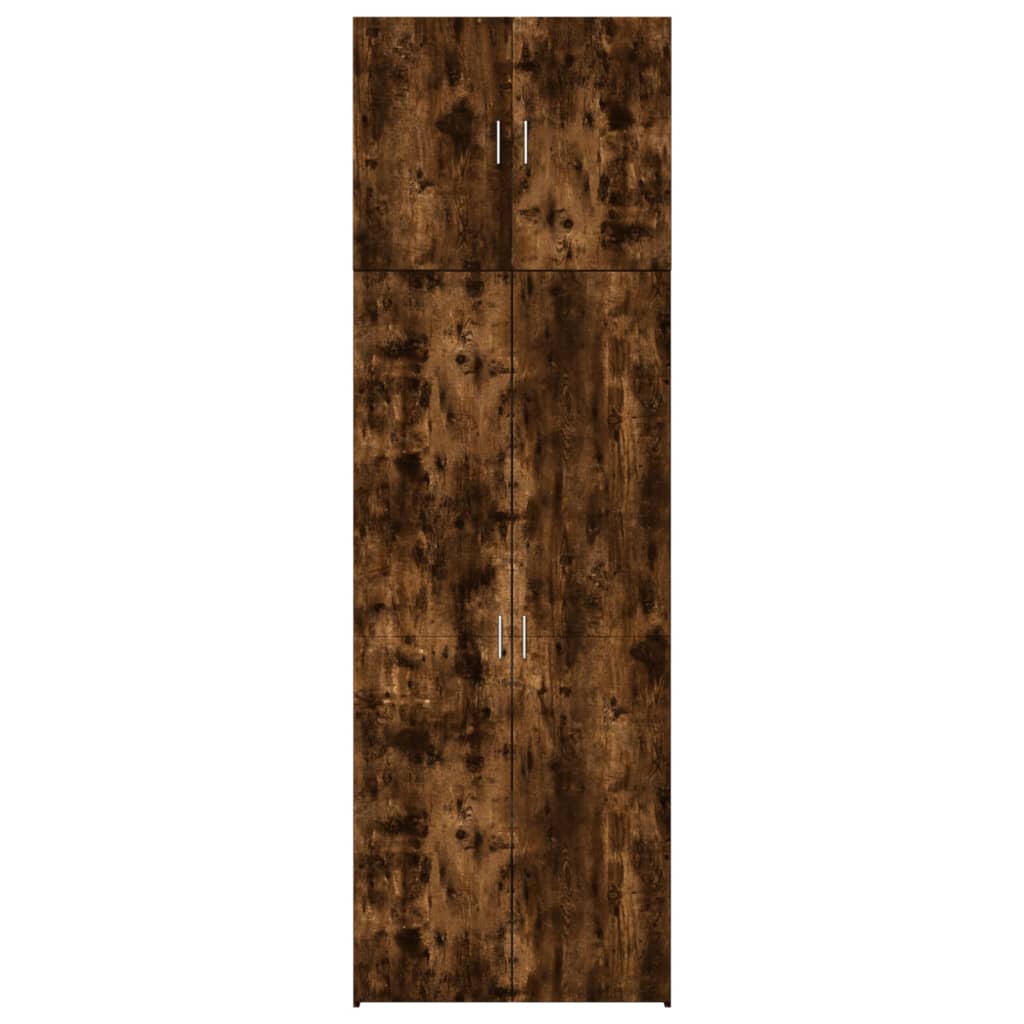 vidaXL Dulap înalt, stejar fumuriu, 80x42,5x249 cm, lemn prelucrat vidaXL Dulap înalt, stejar fumuriu, 80x42,5x249 cm, lemn prelucrat