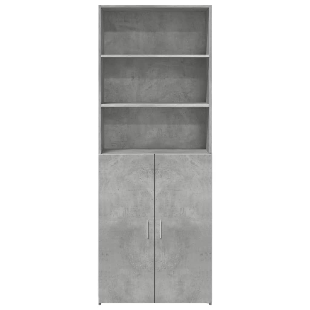 vidaXL Dulap înalt, gri beton, 70x42,5x185 cm, lemn prelucrat