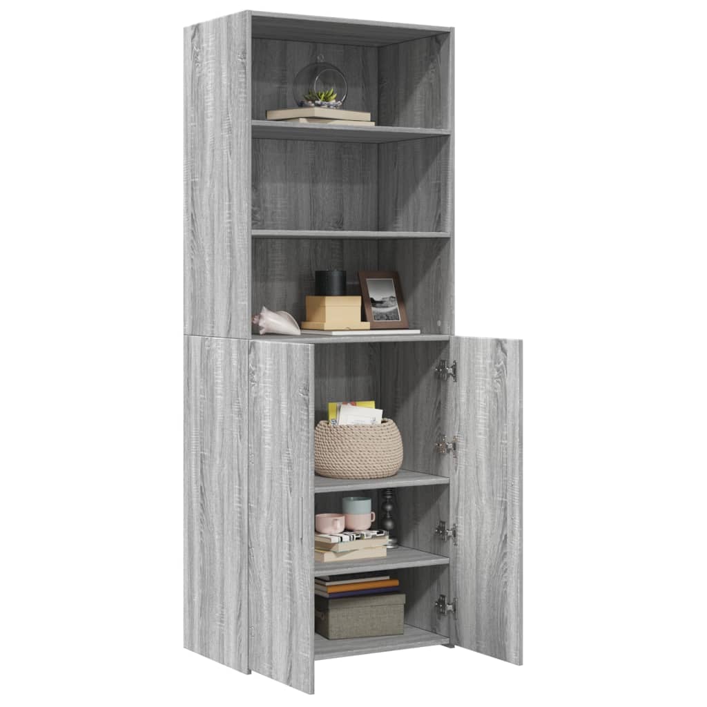 vidaXL Dulap înalt, gri sonoma, 70x42,5x185 cm, lemn prelucrat
