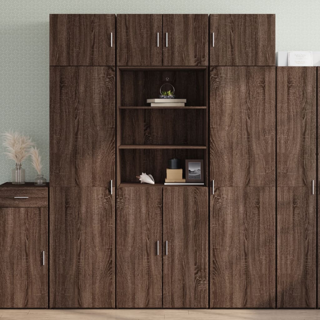 vidaXL Dulap înalt, stejar maro, 70x42,5x185 cm, lemn prelucrat vidaXL Dulap înalt, stejar maro, 70x42,5x185 cm, lemn prelucrat