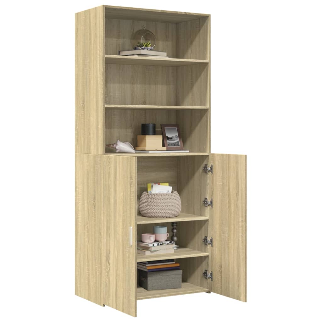 vidaXL Dulap înalt, stejar sonoma, 80x42,5x185 cm, lemn prelucrat vidaXL Dulap înalt, stejar sonoma, 80x42,5x185 cm, lemn prelucrat