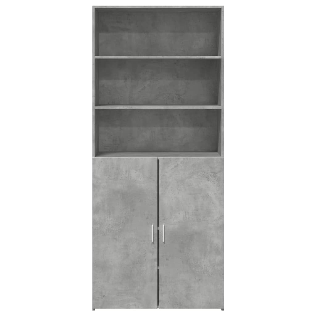 vidaXL Dulap înalt, gri beton, 80x42,5x185 cm, lemn prelucrat