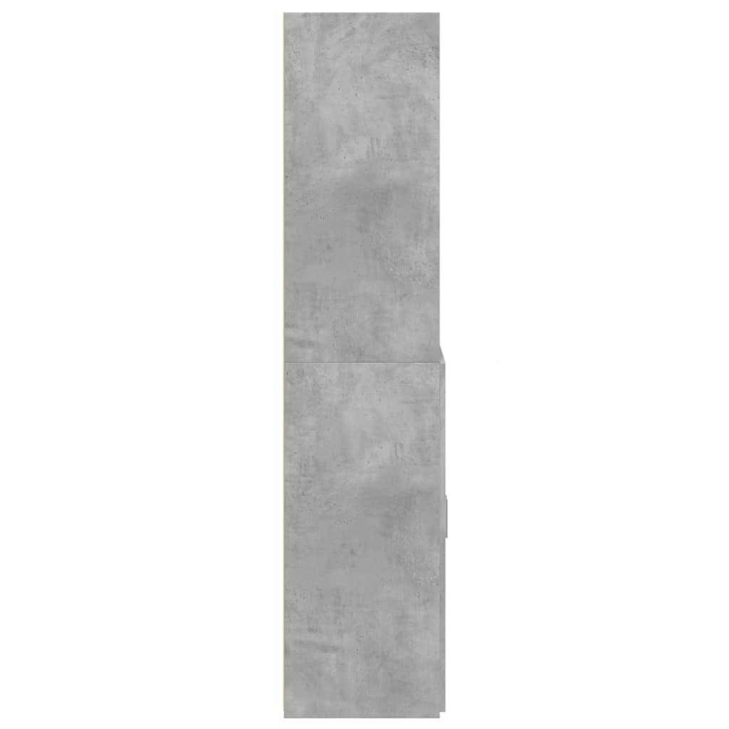 vidaXL Dulap înalt, gri beton, 80x42,5x185 cm, lemn prelucrat